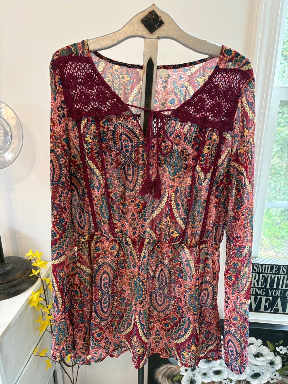 love, Fire Multicolor Boho Tunic